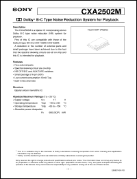 CXA2502M Datasheet