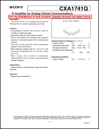 CXA1741Q Datasheet