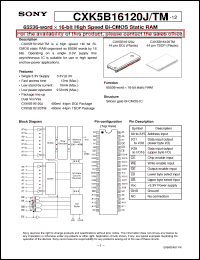 CXK5B16120TM-12 Datasheet