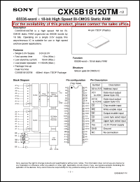 CXK5B18120TM-12 Datasheet