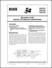 DAC703SH Datasheet