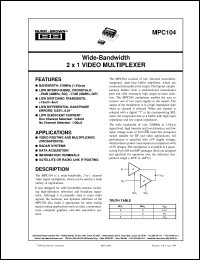 MPC104AU-2K5 Datasheet