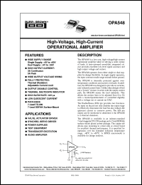 OPA548F-500 Datasheet