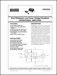 OPA2650E-250 Datasheet