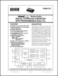 PCM1727E-2K Datasheet