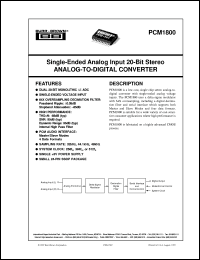 PCM1800E-2K Datasheet