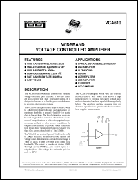 VCA610P Datasheet