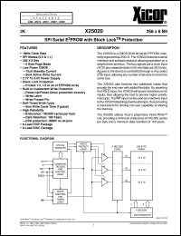 X25020SI-3 Datasheet