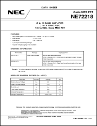 NE72218-T1 Datasheet