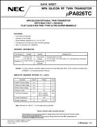 UPA826TC Datasheet