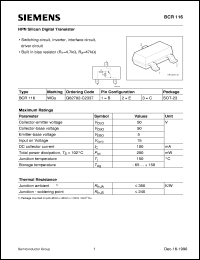 BCR116 Datasheet