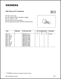 BCX79-VIII Datasheet