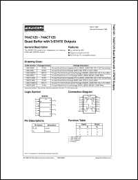 74AC125SC Datasheet