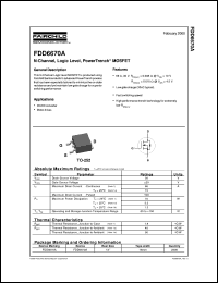 FDD6670A Datasheet
