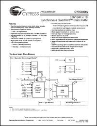 CY7C0430V-100BGI Datasheet