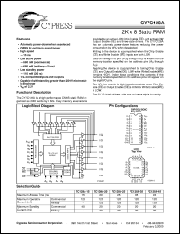 CY7C128A-20PC Datasheet