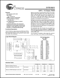 CY7C1021V33-15BAC Datasheet