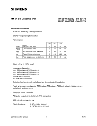 HYB5116400BJ-50 Datasheet