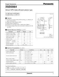 2SD2064 Datasheet